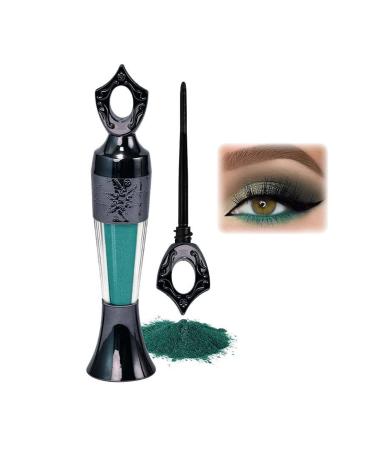Clawrex Kohl Kajal Powder Eyeliner in green waterproof for smoky eyes highly pigmented waterproof and smudge-proof for parties Halloween and everyday wear (4#green)