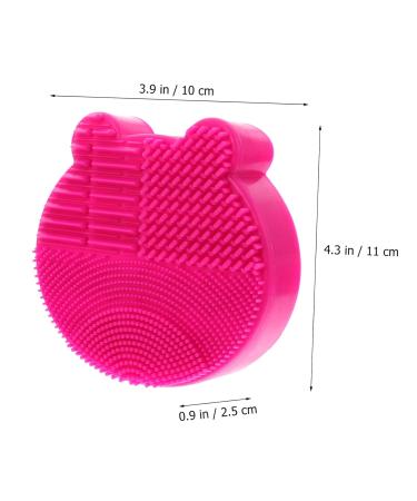 NOLITOY 2-in-1 Makeup Brush Holder & Scrubber - Silicone Cleaner Pad for Brushes - Portable Storage Rack - 11x10cm Rosy - International Shipping Available - Buy Online on GoSupps.com