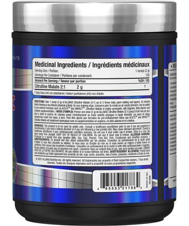 ALLMAX Essentials Citrulline Malate 2:1 - Vegan Endurance & Recovery Powder - 300g (150 Servings) - International Shipping Available - Buy Online on GoSupps.com