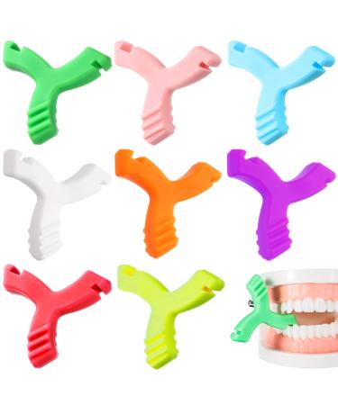 8 Pcs Y Shaped Aligner Colorful Aligner Tray Seaters Teeth Aligners for Invisible or Metal Braces Aligner Teeth Aligner for Aligner Chompers 8 Colors and Scents