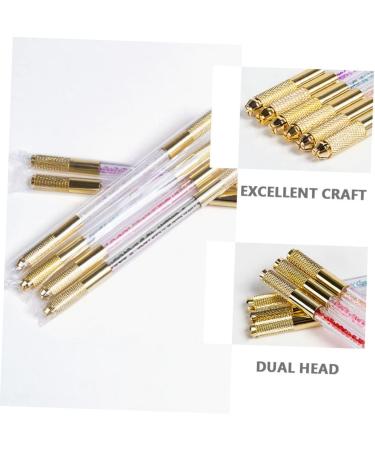 Mikinona Embroidery Pencil Eyebrow Pencil Embroidery Tools Eyebrow Marker Pen Beauty Pen Double Head Suite 13.5x0.8cm Black - Buy Online on GoSupps.com
