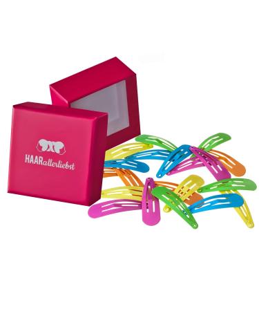 HAARallerliebst hair clips small (20 pieces | colorful | 4 cm) for girls including box for storage (box color: pink) - Buy Online on GoSupps.com
