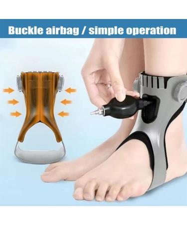 Foot Up Ankle Foot Orthosis Support - Inflatable Airbag for Hemiplegia & Stroke - Right Grey Size S - Optimal Foot Stabilizer for Walking - Buy Online on GoSupps.com