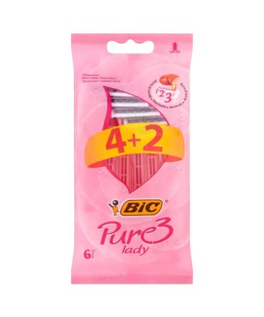 Pure3 Lady Pink Razor 4+2 pieces