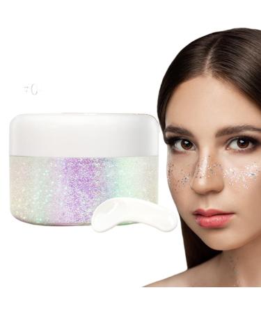 Face - Makeup for Face Body and Hair | Rave Accessories Chunky Sparkling Makeup for Rave Body Face and Hair 04#