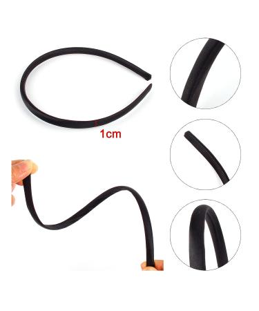 Nenjindz Black Satin Headbands - 1 cm Thin Plastic Headband for Girls & Women - 20PCS DIY Plain Non Slip Hairbands in Pure Black Fabric - Buy Online on GoSupps.com