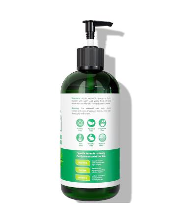 Tea Tree Oil Body Wash - Antifungal Hypoallergenic Soap for Athletes Foot & Jock Itch - 16oz - Buy Online on GoSupps.com