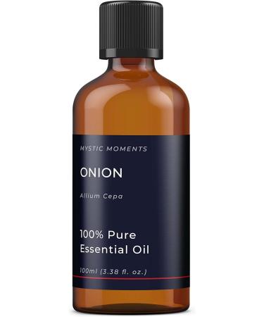 Mystic Moments Onion Essential Oil 100ml - Pure Natural Oil for Diffusers Aromatherapy & Massage | Vegan & GMO-Free - Buy Online on GoSupps.com