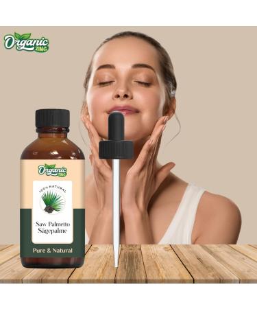  ORGANIC ZING Organic Zing Saw Palmetto Oil | Pure & Natural Essential Oil for Skincare Hair Care & Massage - 118ml/4oz - Buy Online on GoSupps.com