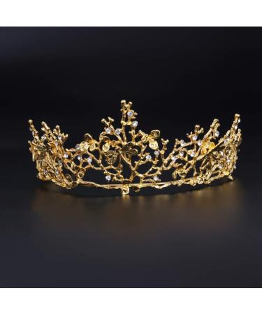 Frcolor Gold Crown Princess Tiara | Crystal Bridal Headband for Women - Buy Online on GoSupps.com