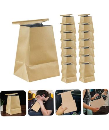 60 Pack Light Brown Kraft Paper Car Trash Bags - Ideal for Travel, Vomit, and Mini Waste - Buy Online on GoSupps.com