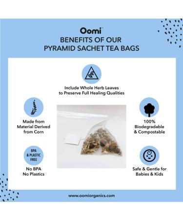 Oomi Baby Teething Relief Herbal Tea - Natural & USDA Organic - 30 Servings - Safe for Infants - Chamomile for Oral Pain Relief - Buy Online on GoSupps.com