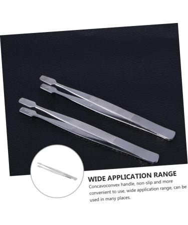 SOESFOUFU Tweezers Lash Fine Tweezer Tongs Beauty Tools Nipper Specialty Tools Collector Tools Tweezer for Stamp Safe Material Tweezer Collecting Coins Stainless Steel Make up Straight Head 11CM Silver - Buy Online on GoSupps.com