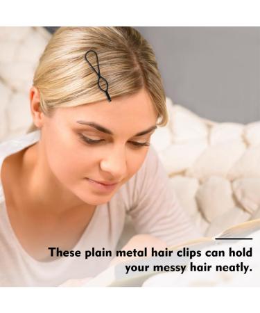 Non-Slip Black Metal Hair Clips Barrettes Bobby Pins - 40 Pack Simple Plain Hair Accessories - Women Girls - Buy Online on GoSupps.com