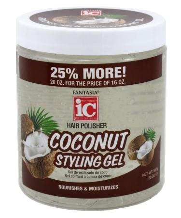 Fantasia Ic Coconut Styling Gel Nourish and Moisturize 20 Ounce