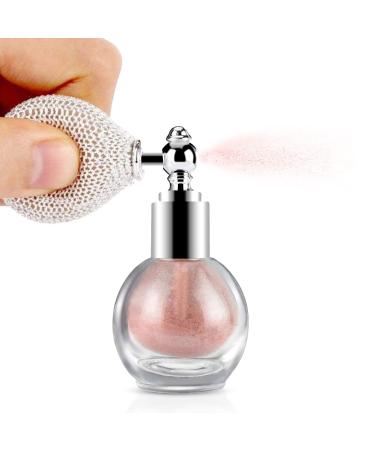 Highlighter Powder Spray  Ksndurn Ivory White Glitter High Gloss Spray - Shimmer Sparkle Powder Makeup Spray