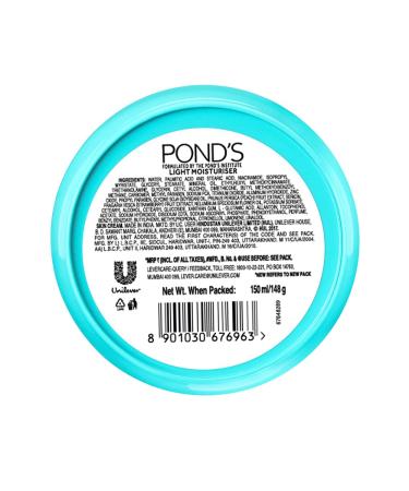 Pond's Light Moisturiser 150ml - Non-Oily Hydration with Vitamin E & Glycerin | Fresh Feel for All Skin Types - Shop Now - Buy Online on GoSupps.com
