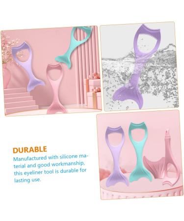 FOMIYES 4pcs Mascara Brush Mascara Applicator Silicone Eyeliner Aid Eye Makeup Tool Template Multifunction 1 count (Pack of 1) Violetx4pcs - Buy Online on GoSupps.com