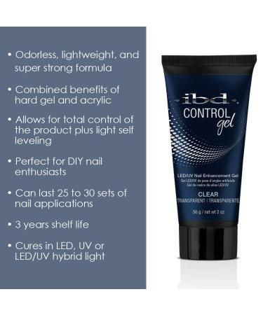 IBD Pro-Hybrid Nail Control Gel Clear LED/UV Nail Enhancement Gel 2 oz - Professional Nail Care - Buy Online on GoSupps.com