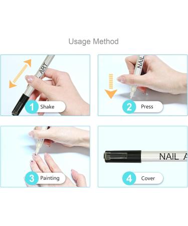 12Pcs Nail Art Pen Nail Art Painting Pen Colourful Nail Art Pen Nail Painting Pen Manicure Tool for DIY Nail Art Party Nail Art Pen - Buy Online on GoSupps.com