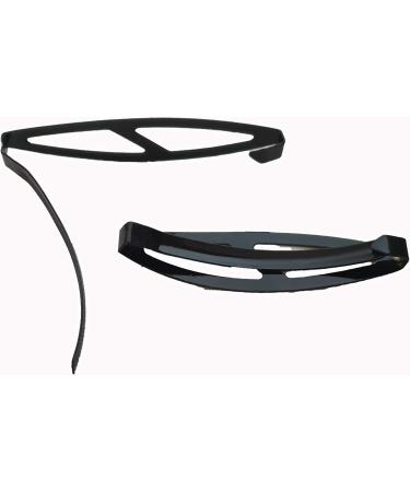 Card of 2 6cm black slash barrette hair clip womens childrens fashion - Buy Online on GoSupps.com