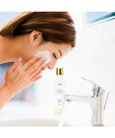 Deluvia Exfoliating Face Wash | Hydrating Cleanser & Gentle Scrub for Men & Women | Best Face Exfoliant for Glowing Skin - Buy Online on GoSupps.com