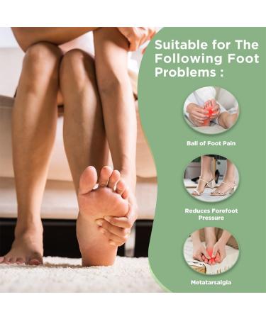Gel Metatarsal Pads & Toe Protectors for Flip-Flops | Ball of Foot Cushions for Forefoot Pain Relief - Unisex 2 Pairs (Clear - Buy Online on GoSupps.com