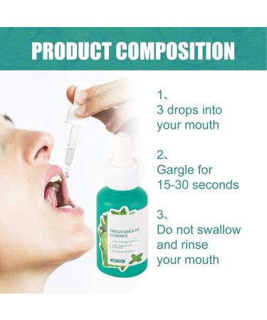 2pcs Bad Breath Eliminating Serum - Mint Purify Odor Herbal Extract - Portable Treatment for Adult Mouth Smell - Mild and Effective - Buy Online on GoSupps.com