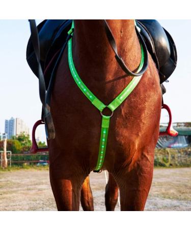 Dowoa LED Horse Harness - Robust & Comfortable Chest Strap for Safety | Best Visibility for Riding - Green - Buy Online on GoSupps.com
