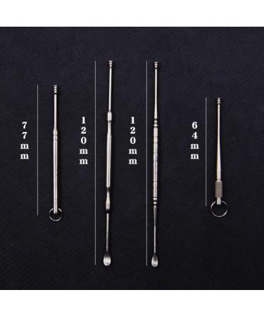 DOITOOL Earwax Removal Tool 4pcs Titanium Alloy Double-Headed Earscoop Set - Ear Cleaning Kit for Ear Care (Random Style Silver) - Buy Online on GoSupps.com