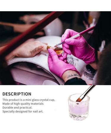 EBANKU Nail Crystal Glass Bowl Set - 2 Pack Liquid & Powder Mixing Dappen Bowls with Stainless Steel Lid | Professional Nail Art Tools for Perfect Manicures - Buy Online on GoSupps.com