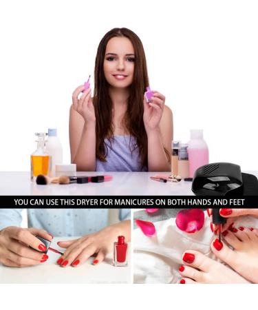Portable Nail Dryer Portable Nail Fan Dryer Cooling Fan Nail Polish Quick Dryer for Normal Nail Polish Suitable e for Household and Salon (Black) - Buy Online on GoSupps.com