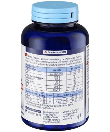 Mivolis Calcium + D3 Tablets 300 pcs - Dietary Supplement from Germany - Buy Online on GoSupps.com
