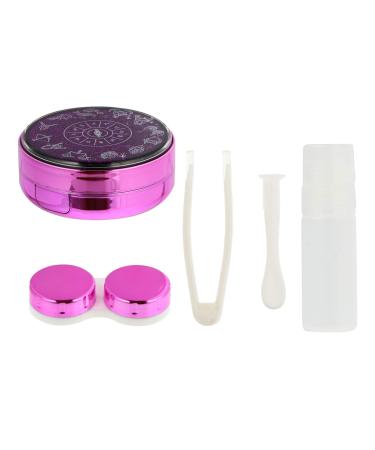 Contact Lens Case Travel Case For Contact Lenses Accessories For Contact Lenses Eye Contact Case Contact Lenses Carrying Contact Lens Organizer Abs Purple Travel Constellation Box