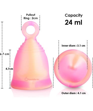 Mini Ring Menstrual Cup | Reusable Silicone Feminine Care | Soft Peach | Eco-Friendly & Comfortable - Buy Online on GoSupps.com
