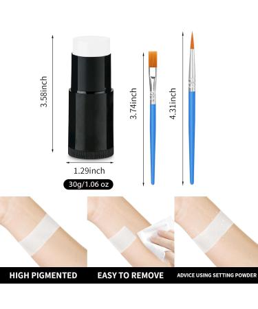 Buy Makeup Clown White Professional Face Paint Stick Ideal for Stage Cosplay Halloween 1.06 oz (30g) Fast International Shipping - Buy Online on GoSupps.com