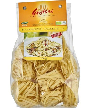 SpiceMasters.co.uk Gustoni Organic Durable Wheat Tagliatelles 500g Bronze Pack of 6