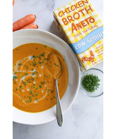 Aneto Low Sodium Chicken Broth 34 Fl Oz - 100% Natural (Pack of 6) - Best Price Online - Buy Online on GoSupps.com