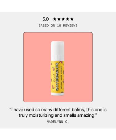 DedCool Watermelon Lip Balm Stick - Jumbo Vegan & Natural Coconut Oil for Long Lasting Moisturization - Hydrates Dry & Chapped Lips - Buy Online on GoSupps.com