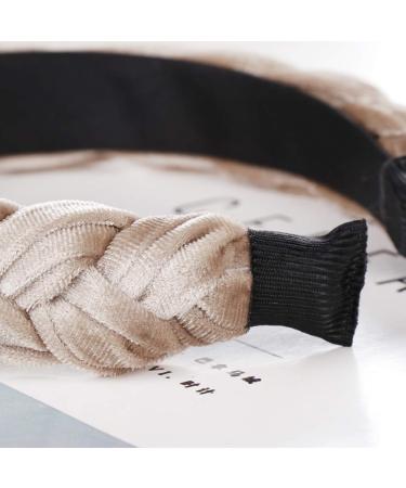 Shop Lyguy Handmade Korean Braided Hair Ripe - Wide Thick Velvet Headdress for Women & Girls - Gray Ethnic Styling Accessory - Buy Online on GoSupps.com