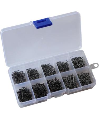 300pcs Small Black High Carbon Fishing Hooks Set | 6 Sizes | Plastic Box Included - Buy Online on GoSupps.com