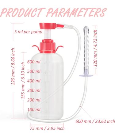 Reusable Vaginal Cleansing System - Safe & Non-Toxic Vaginal Cleanser Douche for Women | 600ml Capacity - Buy Online on GoSupps.com
