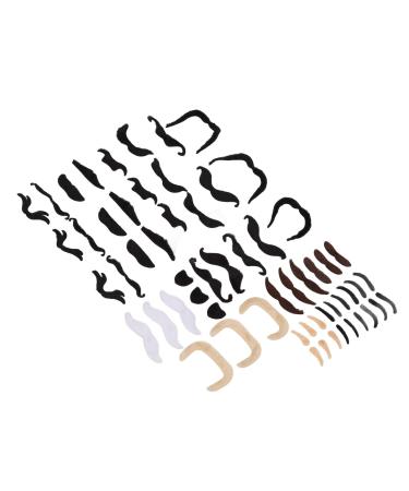 Fake Eyebrow Beard Set Short Flannel Artificial Eyebrow and Moustache Easy to Apply Soft Material Application Occasion Applicable People