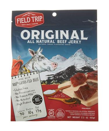 Field Trip Beef Jerky | Gluten Free Jerky, Low Carb, Healthy High Protein Snacks With No Nitrates, Made With All Natural Ingredients | Original | 2.2oz