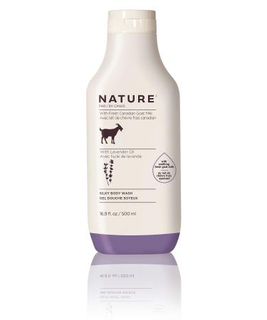 Nature By Canus Silky Body Wash, Lavender Oil, 16.9 Oz, With Smoothing Fresh Canadian Goat Milk, Vitamin A, B3, Potassium, Zinc, and Selenium