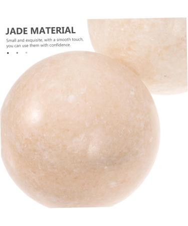 Minkissy 2 Piece Jade Fitness Handballs - Hand Exercise & Massage Balls for Outdoor Boccia - Premium Jade Rolling Balls for Hand Strength & Relaxation - Buy Online on GoSupps.com