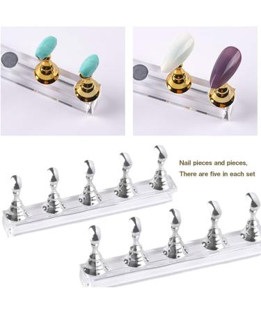 False Nail Tips Holder Practice Training Display Stand DIY Nail Art Stand for False Nail Tip Acrylic Nail Display Stands for False Nail Tip Manicure Tool (Silvery) - Buy Online on GoSupps.com