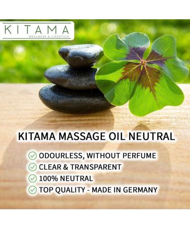 Kitama Massage Oil Neutral 500ml - Premium Body Oil for Massages with Lotion Pump - Soothing & Gentle Formula - Buy Online on GoSupps.com