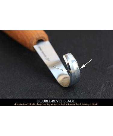 BeaverCraft Spoon Carving Hook Knife SK5 2 - Double Sided Sharpening Curved Wood Carving Knife for Spoon, Bowl, and Cup Carving - Ideal for Professional and Beginner Carvers - Buy Online on GoSupps.com