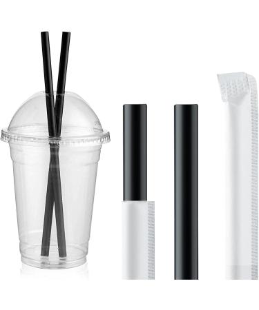 250 Pack Smoothies Black Drinking Straws 8mm x 210mm - Buy Online on GoSupps.com
